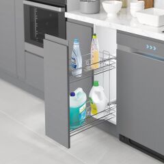 Starax Deterjanlık Çift Açılım 25'Lik Modül Sol Krom