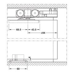 Hafele Slıdo 60-O Kayar Kapı Mekanizma(940.60.007)