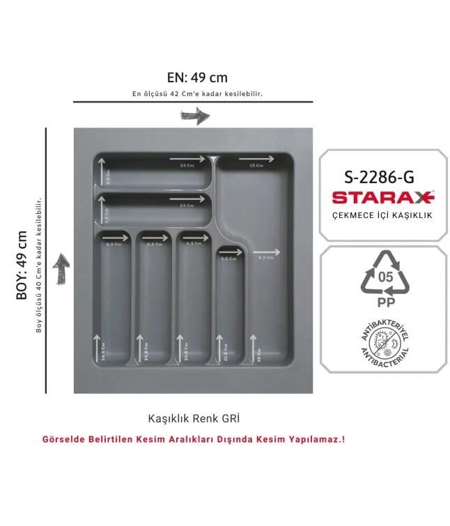 Starax Kaşıklık  55'Lik Modül Gri