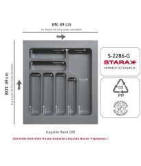 Starax Kaşıklık  55'Lik Modül Gri