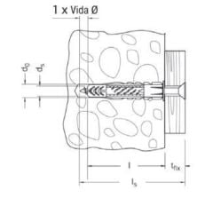 Hafele Ux-Pulsuz Üniversal Dübel 6x50mm