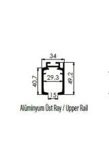Lucido Alüminyum Üst Ray (L-2122 Mekanizma)