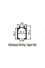 Lucido Alüminyum Üst Ray (L-2122 Mekanizma)