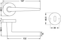 Hafele Kapı Kolu Polly II Oda M.Siyah