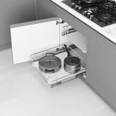 Starax Çekmece Sepeti Ahş.Tab.Bağımsız Tls.Raylı 60'Lik Modül Krom