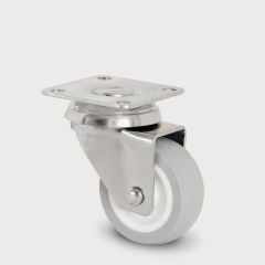 Tablalı Pvc Teker Çift Bilyalı Gri Q:50 H:70