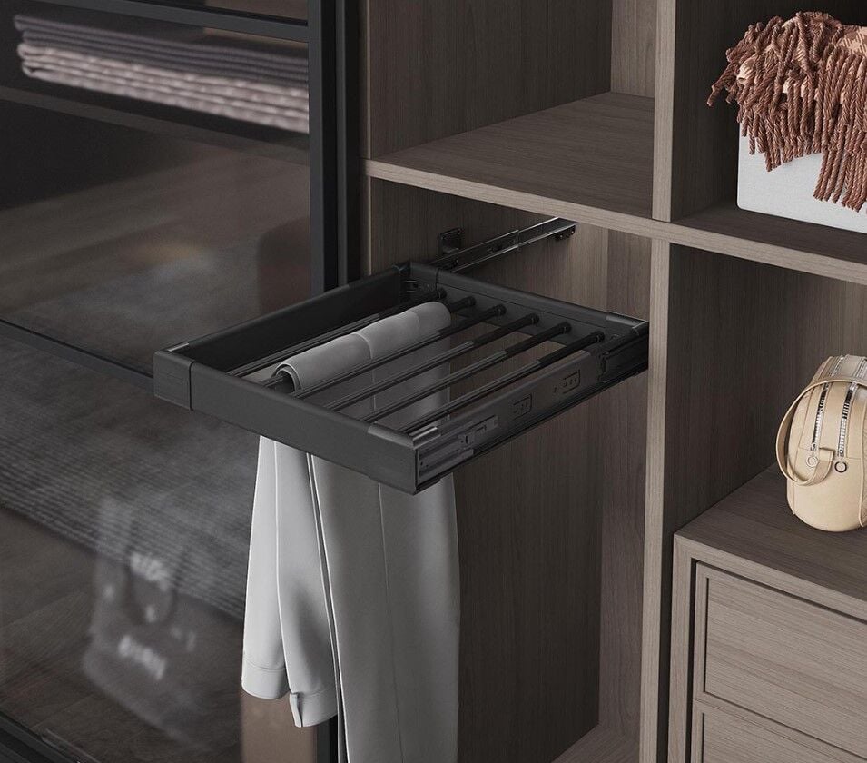 Starax Pantolonluk Teleskopik Raylı Frenli 50'Lik Modül Antrasit