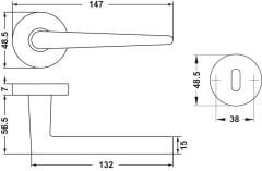 Hafele Kapı Kolu Polly II Wc M.Siyah