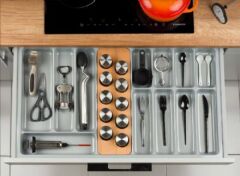 Plastik Kaşıklık 85x50 Sedefli Metalik Gri 90'Lık  Modül(bs)