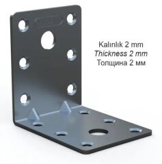 Mesan L Sac 2mm 60x60x46mm Çinko