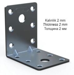Mesan L Sac 2mm 60x60x46mm Çinko