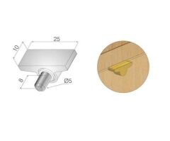 Mesan Kelepçeli Raf Pimi (Arka) Beyaz (2051)