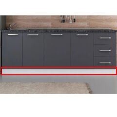 Alüminyum Baza Profili Düz 12cm Mat