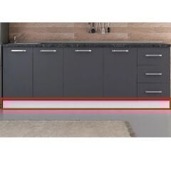 Alüminyum Baza Profili Düz 12cm Mat