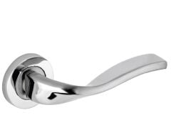 Duru Kapı Kolu Rozetli Nikel-Saten Wc