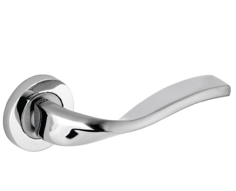 Duru Kapı Kolu Rozetli Nikel-Saten Oda