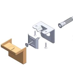 Mesan L Askı Elemanı Kahve (0012) (Pk:300)