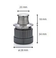 Gömme Kapak Kulpu Basaç Zamak Nikel