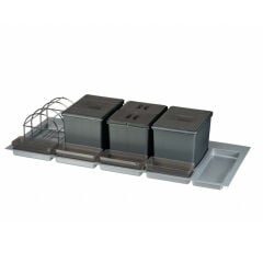 Çöp Kovası Çek. İçi Taşıyıcı Ünite Manuel 1200mm 16+16+16 Lt Antrasit