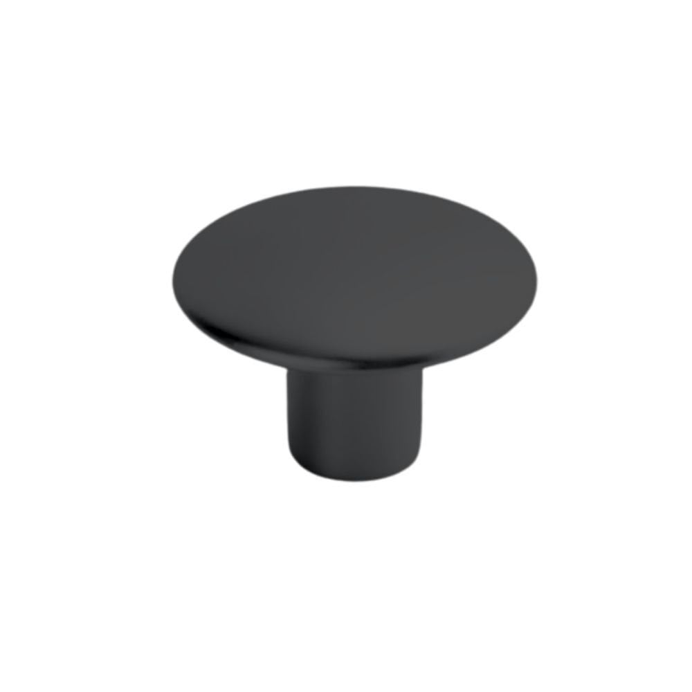 Düz Düğme Mat Siyah