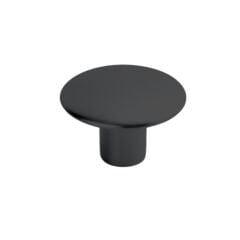 Düz Düğme Mat Siyah