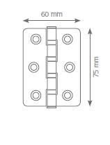 Canex Bilyalı Oval Paslanmaz Menteşe 08cm 2mm