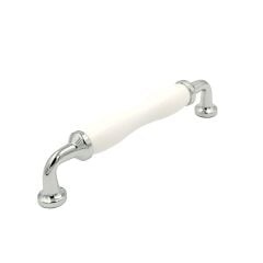 Kulp 128mm Plastik Boğumlu Krom-Beyaz