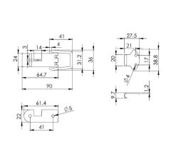 Sandık Klipsi Asmalı Büyük 9cm