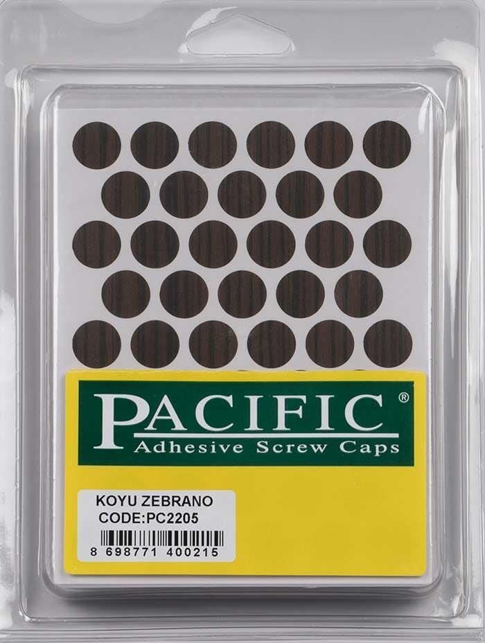 Pvc Yapışkan Tapa 14mm 1Plk=50 Ad Koyu Zebrano