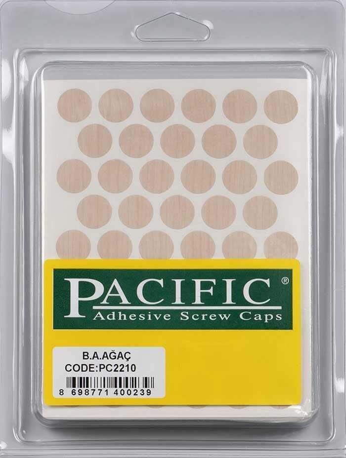 Pvc Yapışkan Tapa 14mm 1Plk=50 Ad Beyaz Akçaağaç