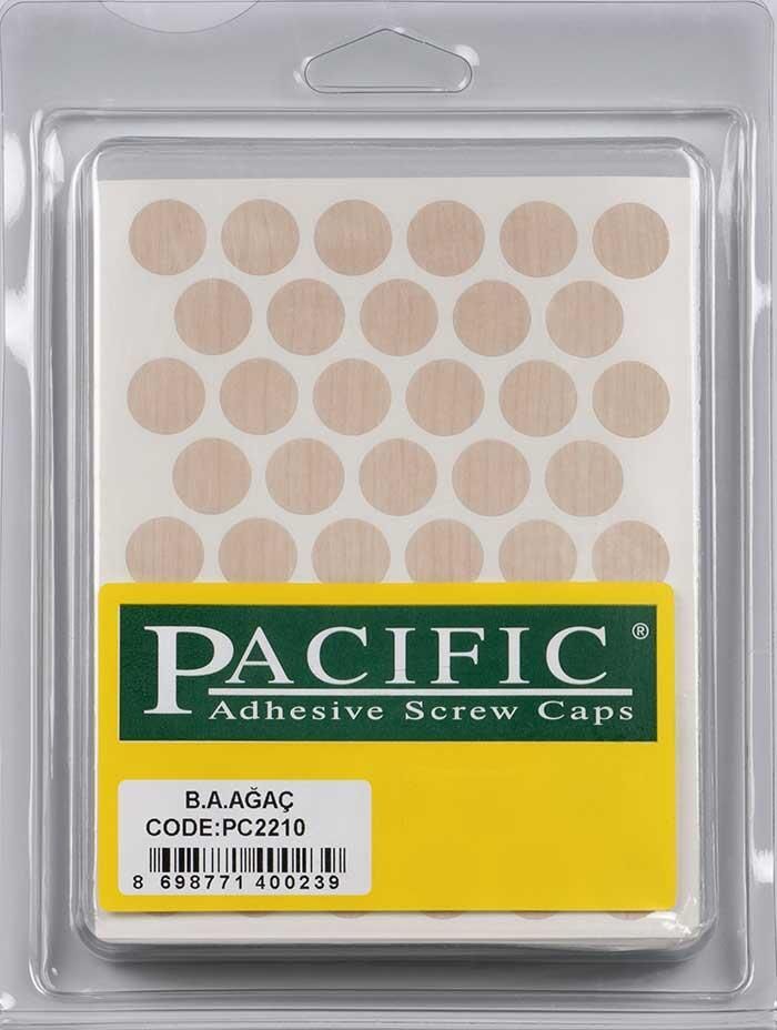 Pvc Yapışkan Tapa 14mm 1Plk=50 Ad Beyaz Akçaağaç