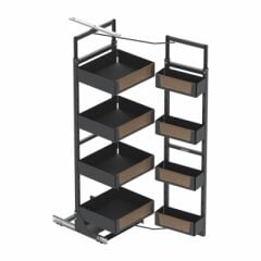 Starax İkiz Kiler 170-185 45cm Unique Wood Antrasit