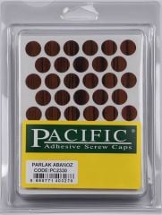Pvc Yapışkan Tapa 14mm 1Plk=50 Ad Parlak Abanoz