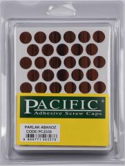 Pvc Yapışkan Tapa 14mm 1Plk=50 Ad Parlak Abanoz