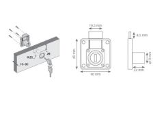 Canex Kare Çekmece Kilit 138-22mm Masterlı