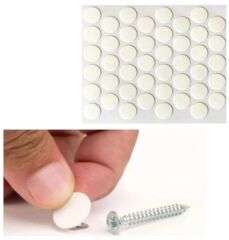 Pvc Yapışkan Tapa 14mm 1Plk=50 Ad Parlak Beyaz