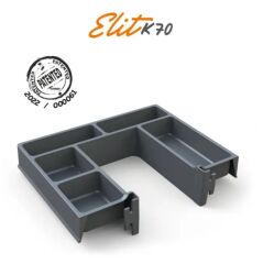 Mesan Elit K-70 Bölmeli Gider Kapama Gri 70mm