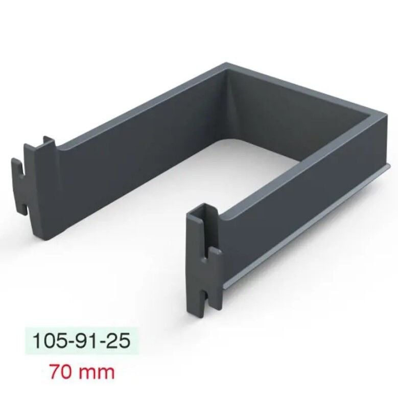 Mesan Köşeli Gider Kapama H:70mm Gri