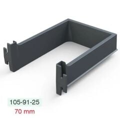 Mesan Köşeli Gider Kapama H:70mm Gri
