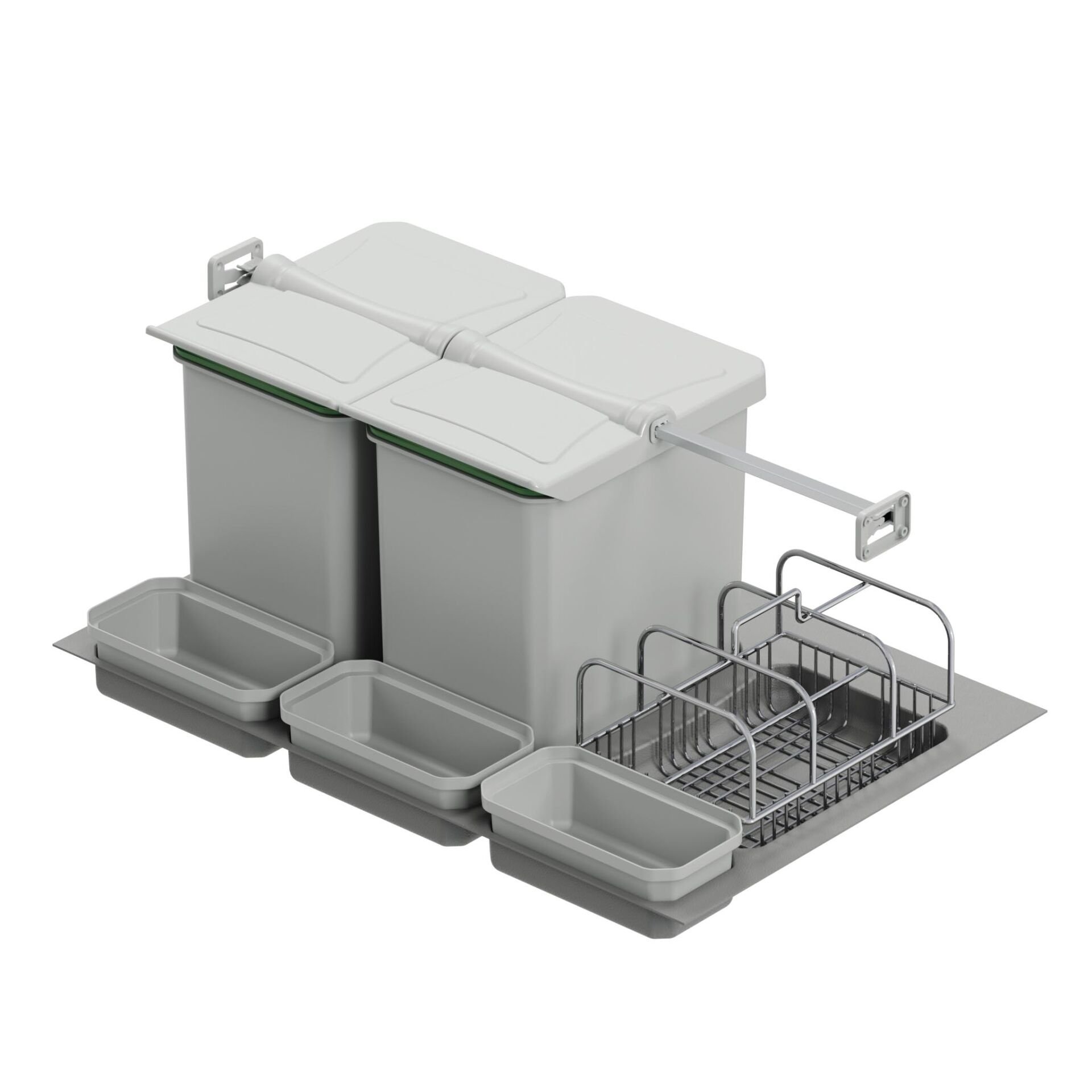 Starax Çöp Kovası Çek. İçi Oto.16+16+1+1+1Lt 90'Lık Modül Gri