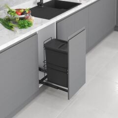 Starax Çöp Kovası Kap.Mont.35Lt Antrasit