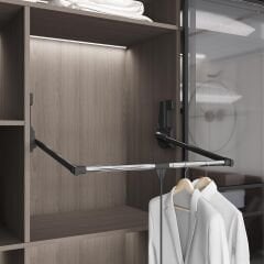 Starax Gardırop Asansörü W:850-1150 15kg Antrasit