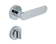 Çebi Ova Kapı Kolu Krom Yuvarlak Rozetli Wc