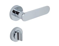 Çebi Ova Kapı Kolu Krom Yuvarlak Rozetli Wc