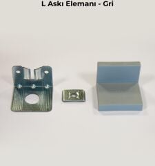 Mesan L Askı Elemanı Gri (0012) (Pk:300)