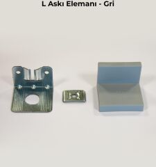 Mesan L Askı Elemanı Gri (0012) (Pk:300)