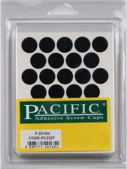 Pvc Yapışkan Tapa 18mm 1Plk=32 Ad Parlak Siyah