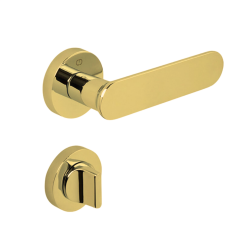 Çebi Ova Kapı Kolu Fırçalı Sarı Yuvarlak Rozetli Wc