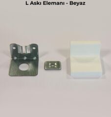 Mesan L Askı Elemanı Beyaz (0012)  (Pk:300)