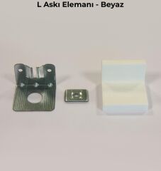 Mesan L Askı Elemanı Beyaz (0012)  (Pk:300)